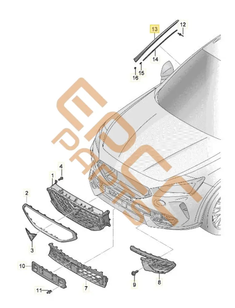 SEAT CUPRA FORMENTOR 2022 TRIM STRIP FOR WIND- SCREEN (RIGHT) 5FF854328
