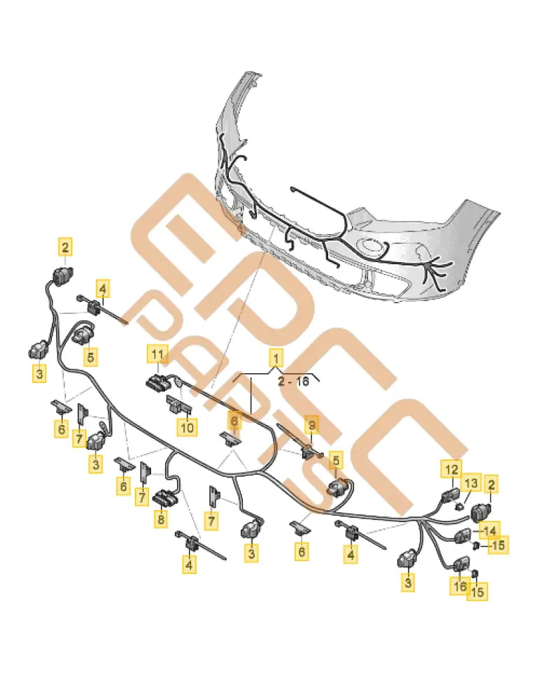 CUPRA FORMENTOR WIRING SET FOR BUMPER 5FF971095D