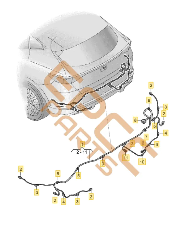 CUPRA FORMENTOR WIRING SET FOR BUMPER 5FF971194C 5FF971194A