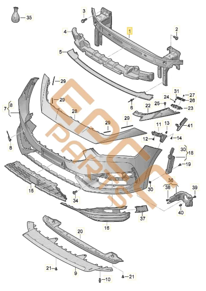 CUPRA LEON 2023 FRONT BUMPER CROSS MEMBER 5FA807109G Bumper