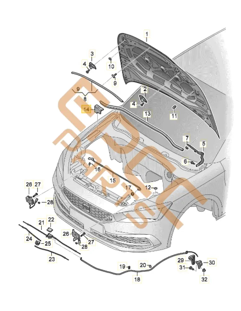 CUPRA LEON FILLER PIECE 5FA823722A
