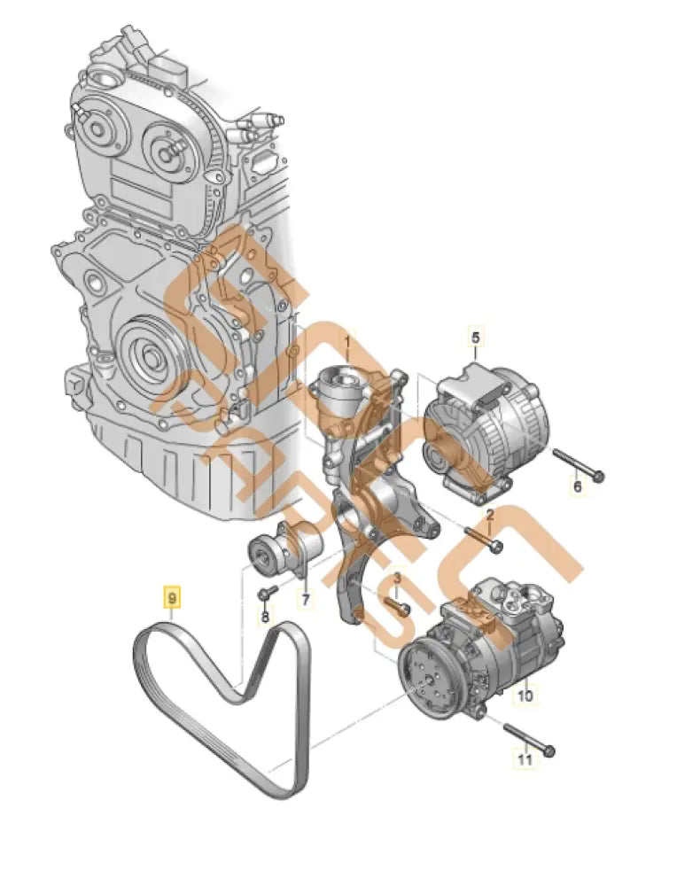 CUPRA LEON POLY V BELT 06Q903137A