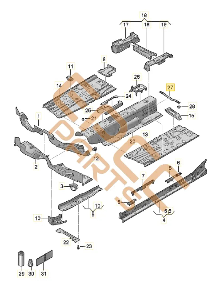 CUPRA LEON TUNNEL CROSS PIECE 5Q0802128