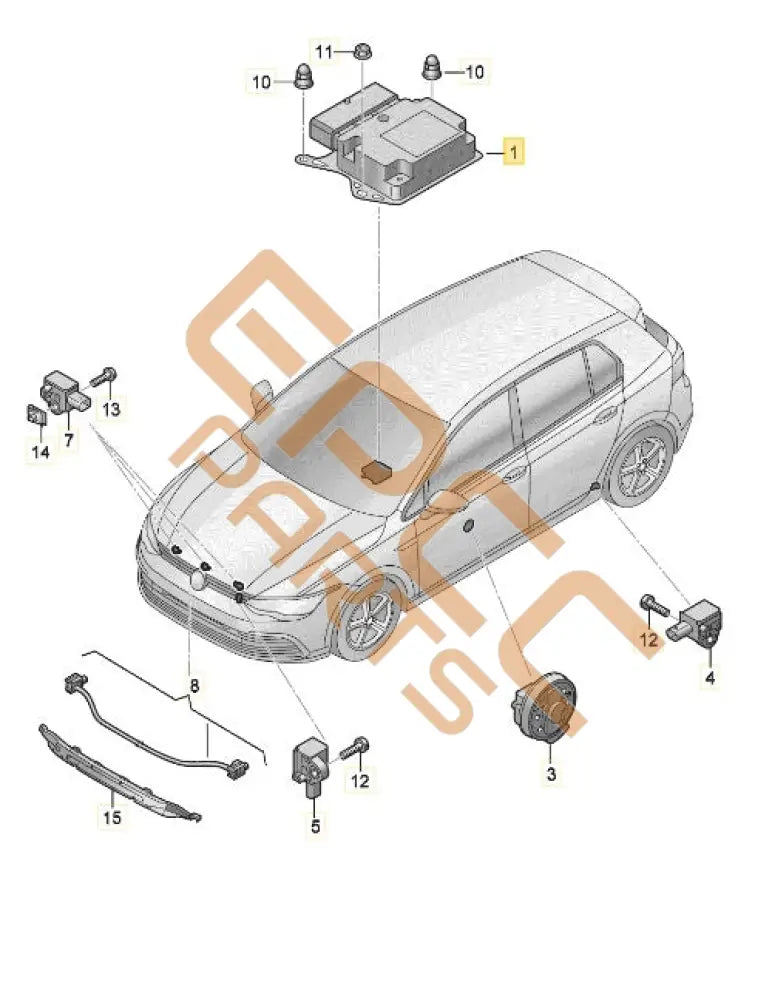 SEAT CUPRA FORMENTOR 2022 CONTROL UNIT FOR AIRBAG 1EA959655DP Airbags