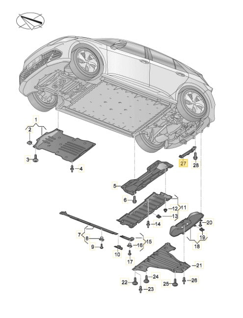 SEAT CUPRA BORN 2023 UNDERRUN BAR 1EA825921B