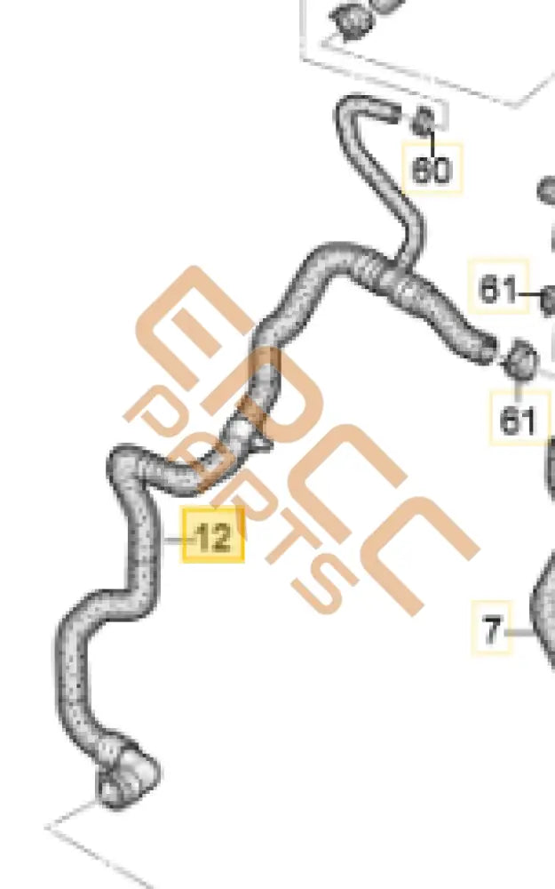 5WA121053C COOLANT HOSE HYBRIT FORMENTOR