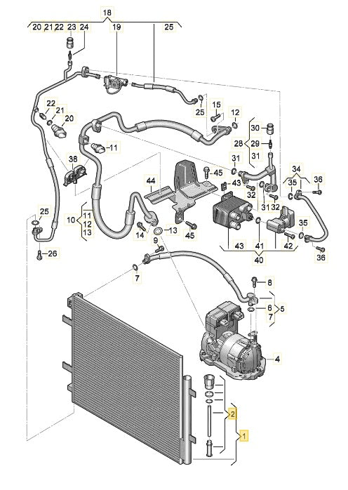 CUPRA LEON 2023 A/C CONDENSER 5WA816411A 5WA816411B