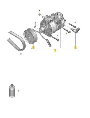 CUPRA LEON 2024 A/C COMPRESSOR 3Q0816803E