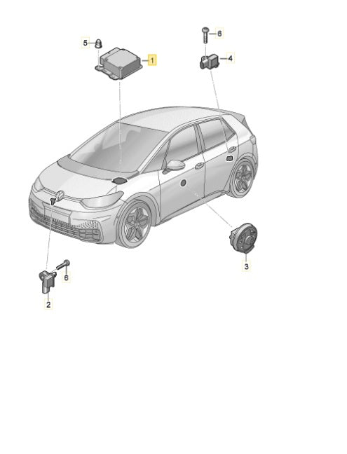 CUPRA BORN 2023 AIRBAG CONTROL MODULE 1EA959655ER