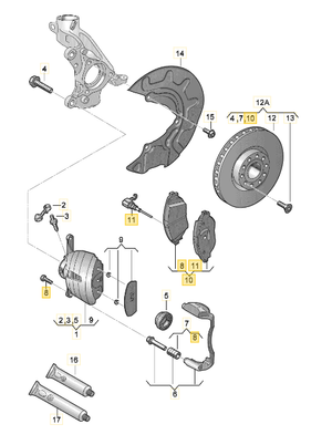CUPRA 1 SET BRAKE PADS 5Q0698151AJ