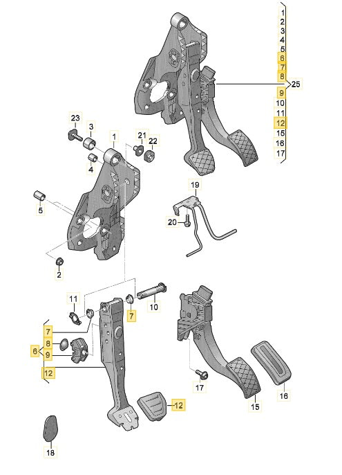 CUPRA BORN 2023 BRAKE PEDAL 1EC723151A
