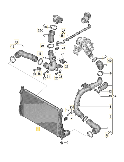 CUPRA LEON 2023 CHARGE AIR COOLER 5Q0145803AC 5Q0145803AE