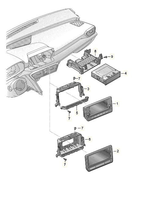 CUPRA LEON 2023 CONTROL UNIT FOR DISPLAY UNIT 5FA035820
