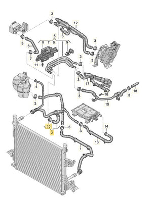 CUPRA BORN 2023 COOLANT HOSE WITH QUICK RELEASE COUPLING 1EA122101DC