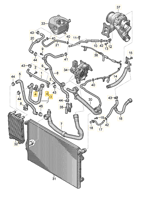 CUPRA LEON 2023 COOLANT HOSE 5WA122101AD
