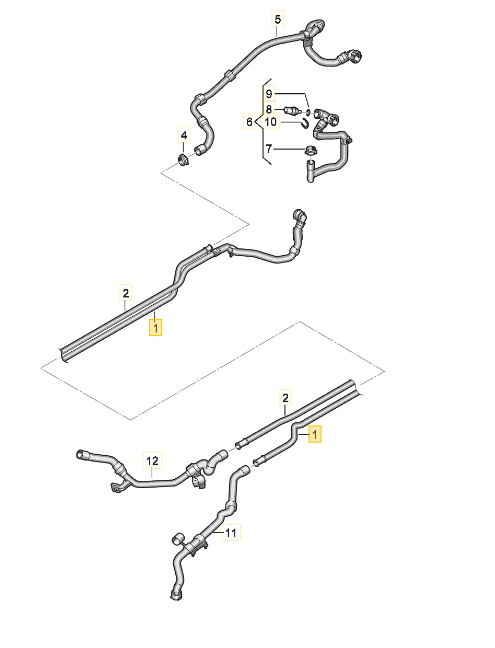 CUPRA BORN 2023 COOLANT PIPE 1EA121064