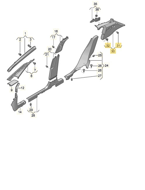 CUPRA BORN 2023 C PILLAR TRIM 10A867287C