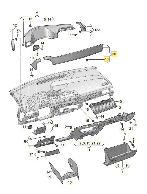 CUPRA BORN 2023 DASH COVER ALIMINIUM 10H854377