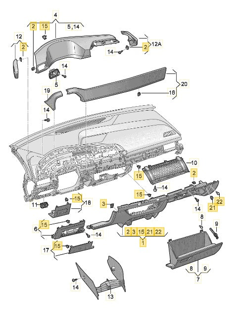 CUPRA BORN 2023 DASH COVER 10E827021