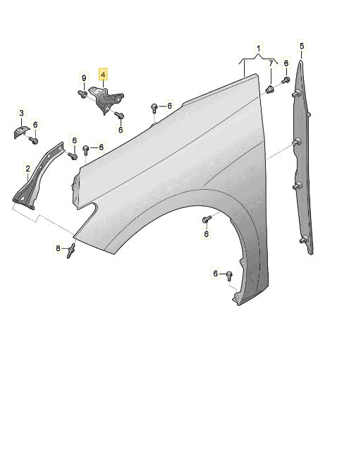 CUPRA BORN 2023 DEFORMATION BRACKET LEFT REAR 10E821983A