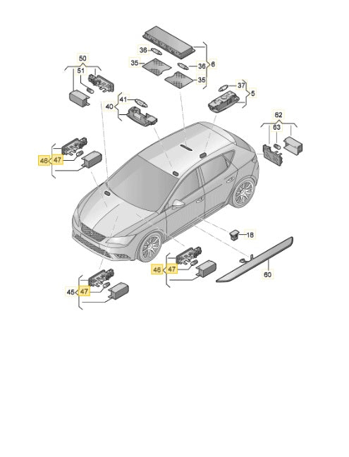 CUPRA LED PUDDLE LIGHT 4E0947415