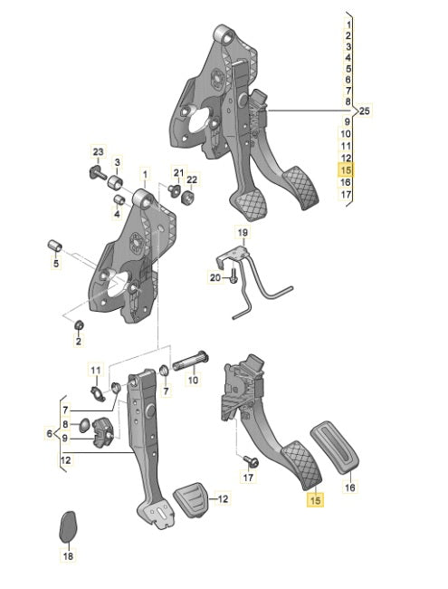 CUPRA ACCELERATOR PEDAL WITH ELECTRONIC MODULE 5Q2723503F