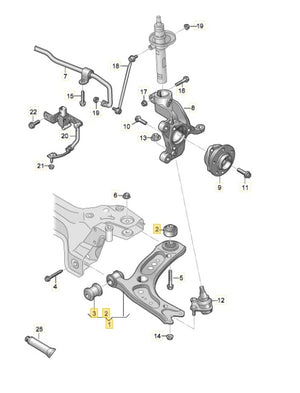 CUPRA LEON 2023 TRACK CONTROL ARM LEFT 5WA407151A