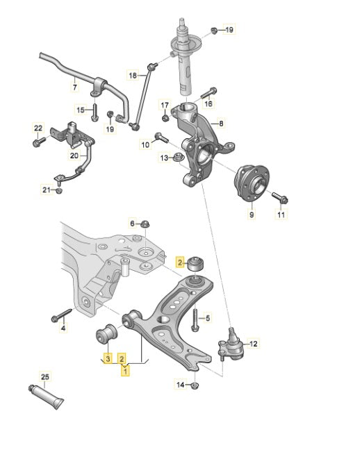 CUPRA LEON 2023 TRACK CONTROL ARM LEFT 5WA407151A