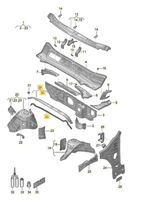 CUPRA LEON 2023 WATER BOX FRONT PANEL 5FA805275C