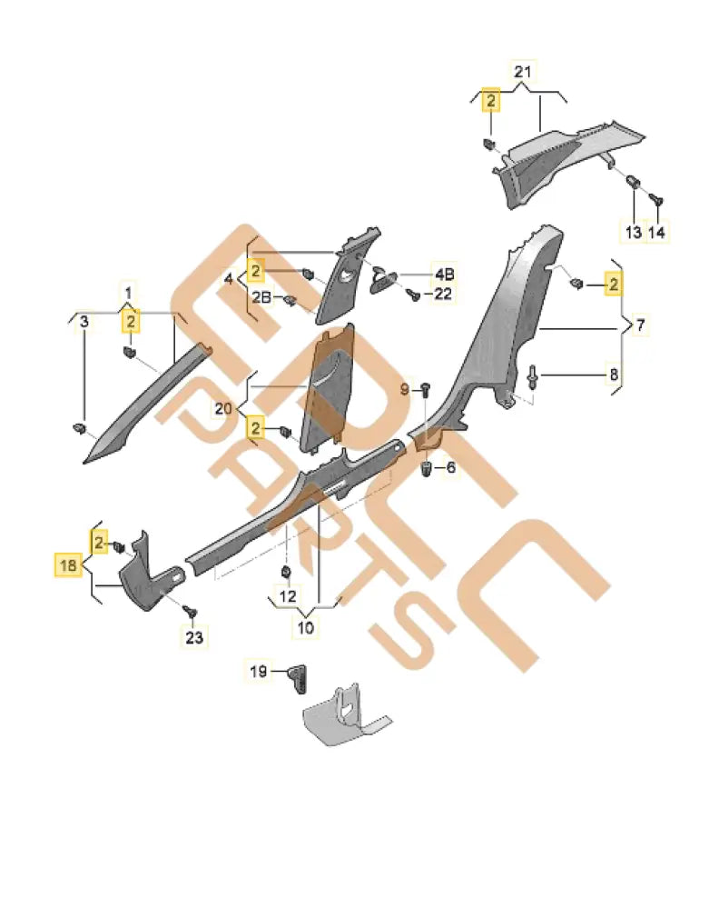 CUPRA ATECA A PILLAR TRIM 575863484
