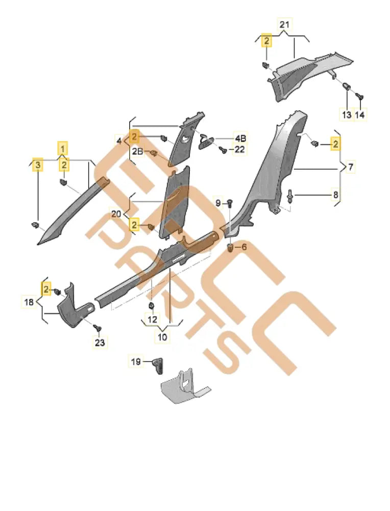 CUPRA ATECA A PILLAR TRIM 575867234C