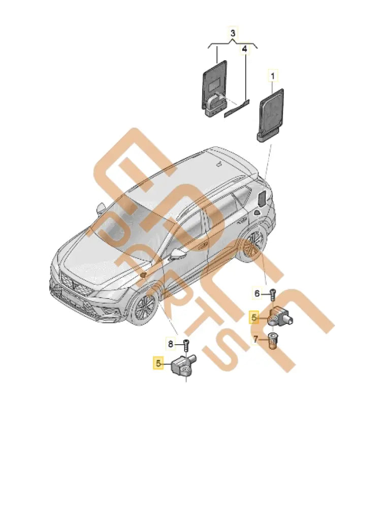 CUPRA ATECA ACCELERATOR SENSOR FRONT 5Q0907651