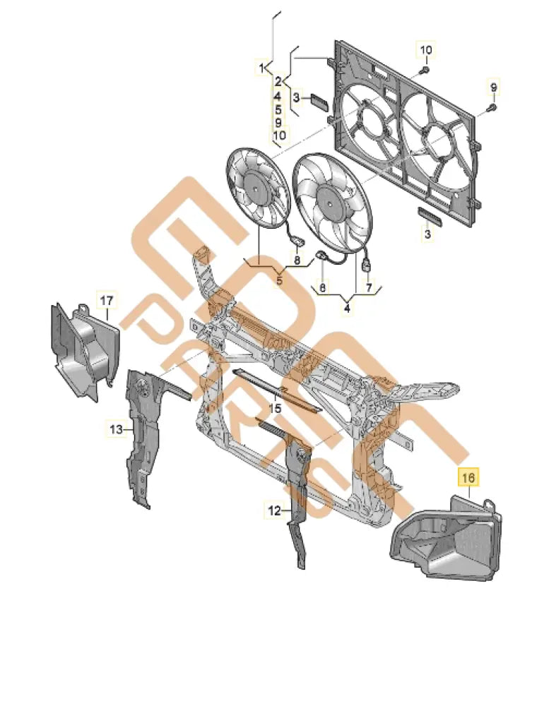 CUPRA ATECA AIR GUIDE 575121673F Coolant