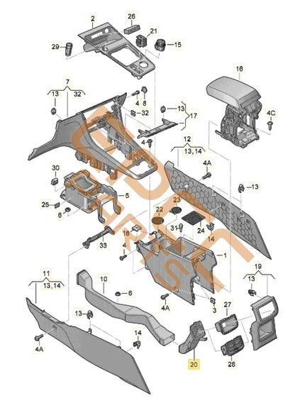 Ateca Radiator Air Guide CUPRA ATECA AIR GUIDE CHANNEL 575857946A – EPCC parts
