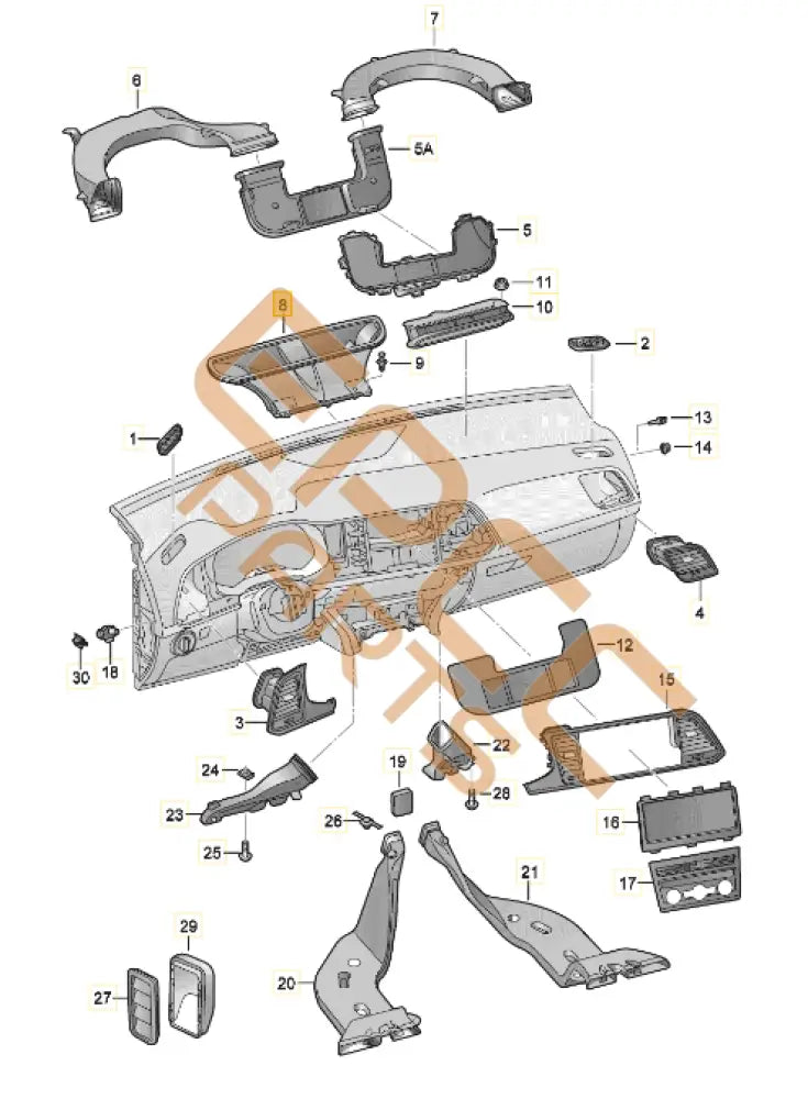 CUPRA ATECA AIR GUIDE CHANNEL 577819347