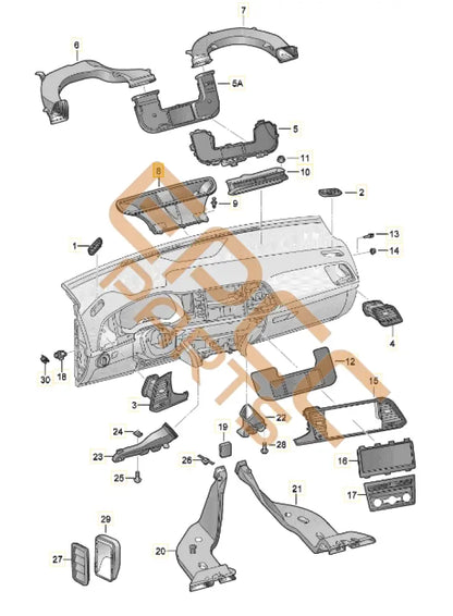 CUPRA ATECA AIR GUIDE CHANNEL 577819347