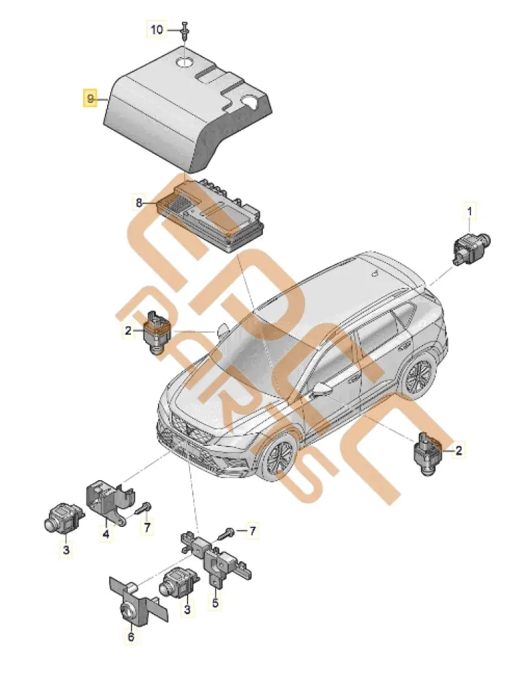 CUPRA ATECA BRACKET FOR TV RECEIVER 5G0919937