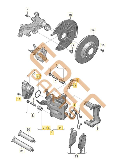 CUPRA ATECA BRAKE CALLIPER HOUSING 5Q0615424G