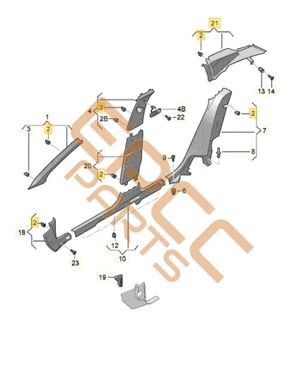 CUPRA ATECA C PILLAR TRIM 575867287A