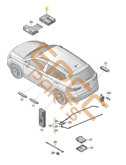 CUPRA ATECA CONTROL UNIT FOR ACCESS 3Q0959435Q