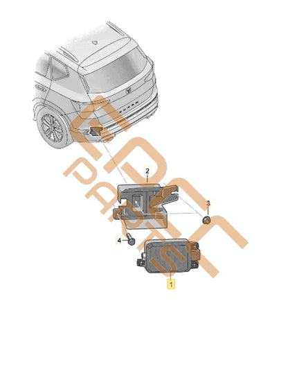 CUPRA ATECA CONTROL UNIT FOR LANE CHANGE ASSIST 2Q0907686B