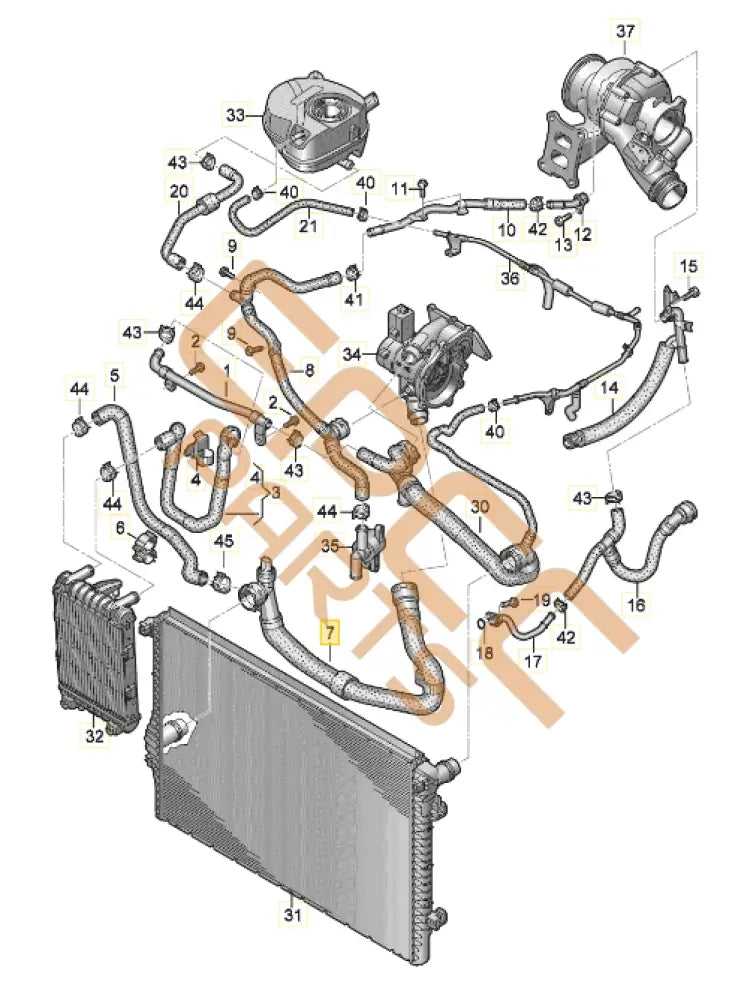 CUPRA ATECA COOLANT HOSE 5WA122051R