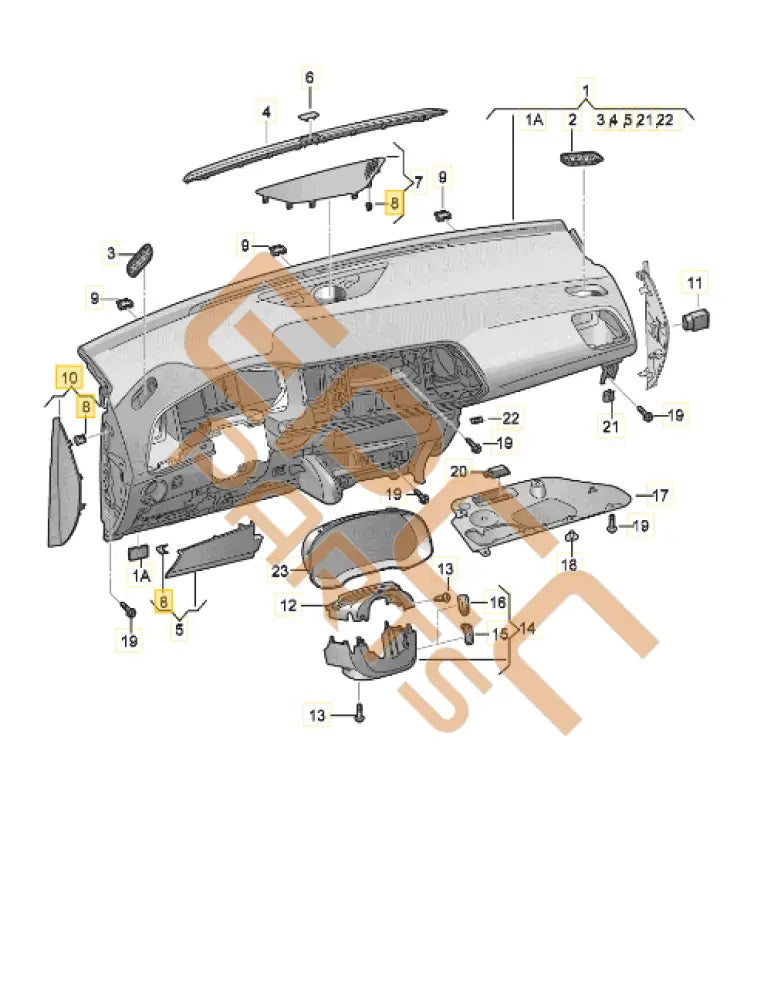CUPRA ATECA COVER DASHBOARD 576857035A Dash
