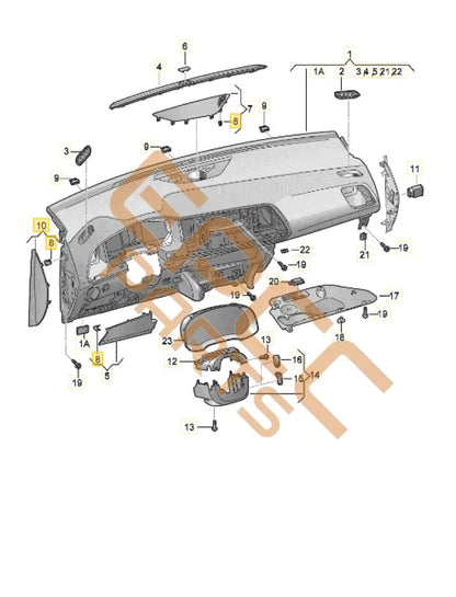 CUPRA ATECA COVER DASHBOARD 576857035A Dash