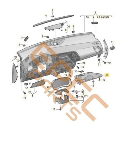 CUPRA ATECA COVER DASHBOARD 577863083A Dash