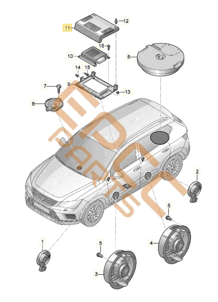 CUPRA ATECA COVER FOR SOUND AMPLIFIER ASSIST 2GA972135
