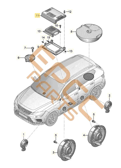 CUPRA ATECA COVER FOR SOUND AMPLIFIER ASSIST 2GA972135
