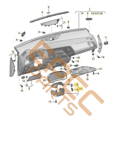 CUPRA ATECA COVER FOR STEERING COLUMN 575858559F
