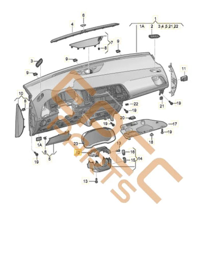 CUPRA ATECA COVER FOR STEERING COLUMN 5F0858560C