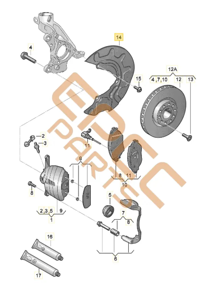 CUPRA ATECA COVER PLATE FOR BRAKE DISC 5Q0615311F